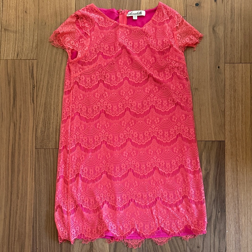 Annabelle Vibrant Pink Lace Mini Dress